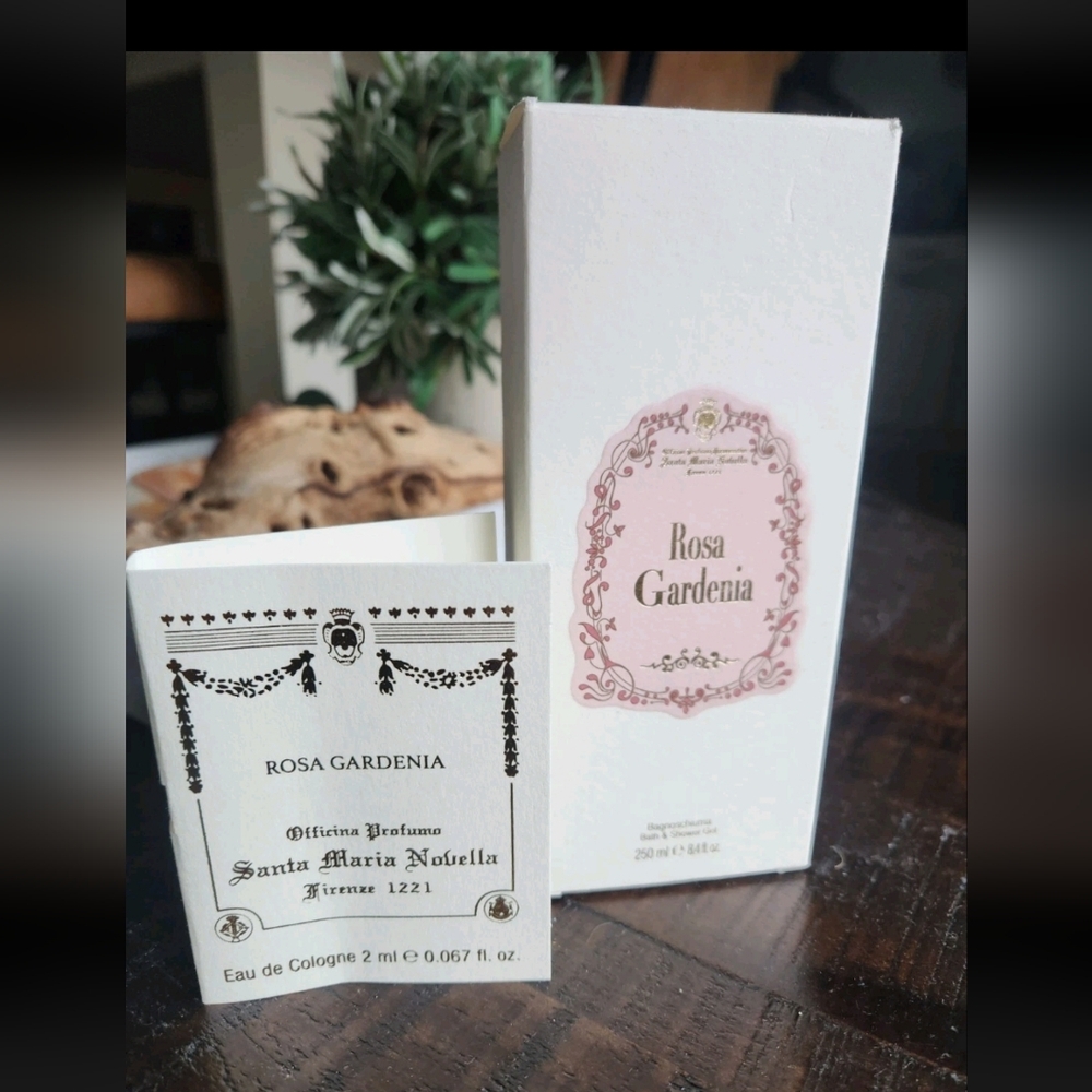 Santa Maria Novella Rosa Gardenia Travel Perfume & Bath Shower Gel Set